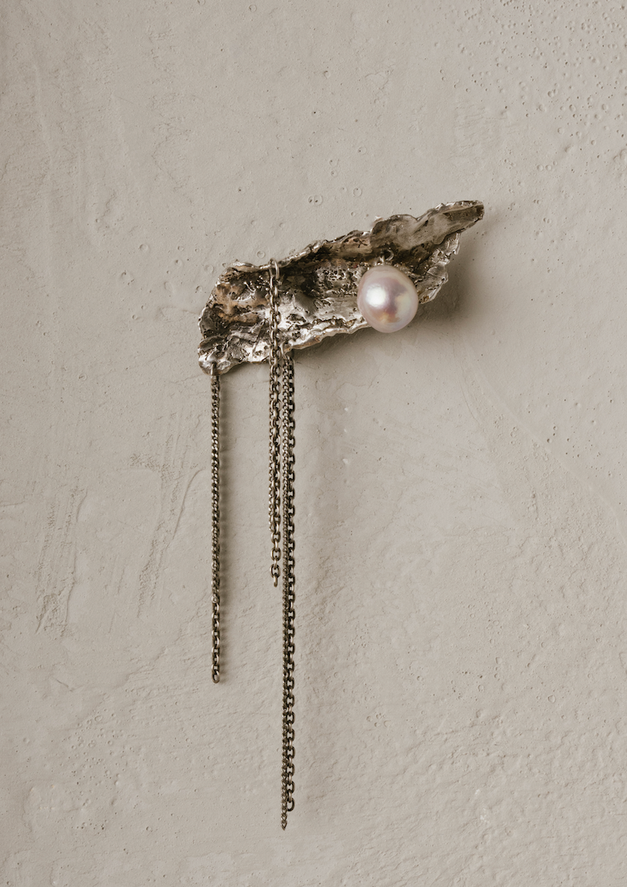 Debris Pearl Brooch