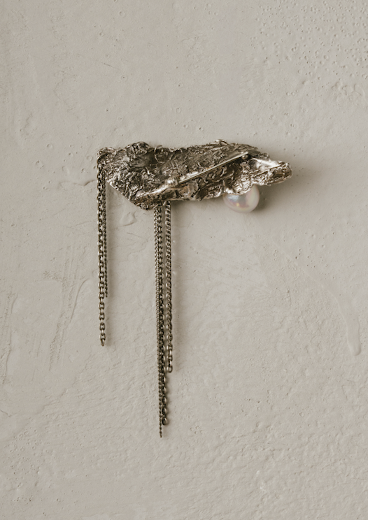 Debris Pearl Brooch