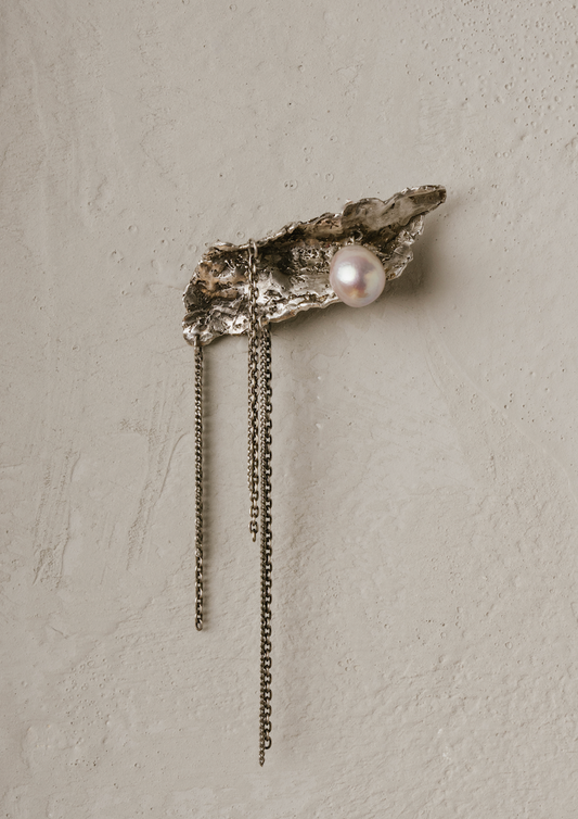 Debris Pearl Brooch